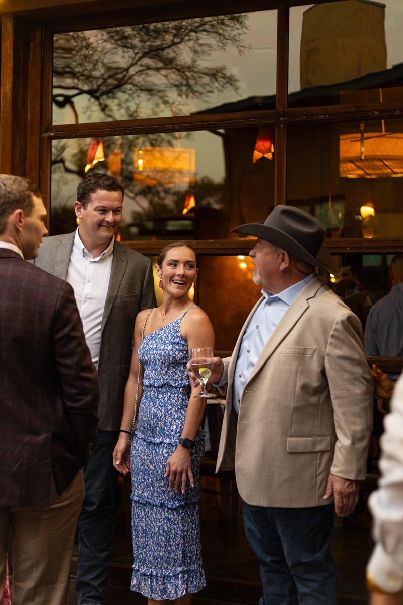 Guests talking at a celebration